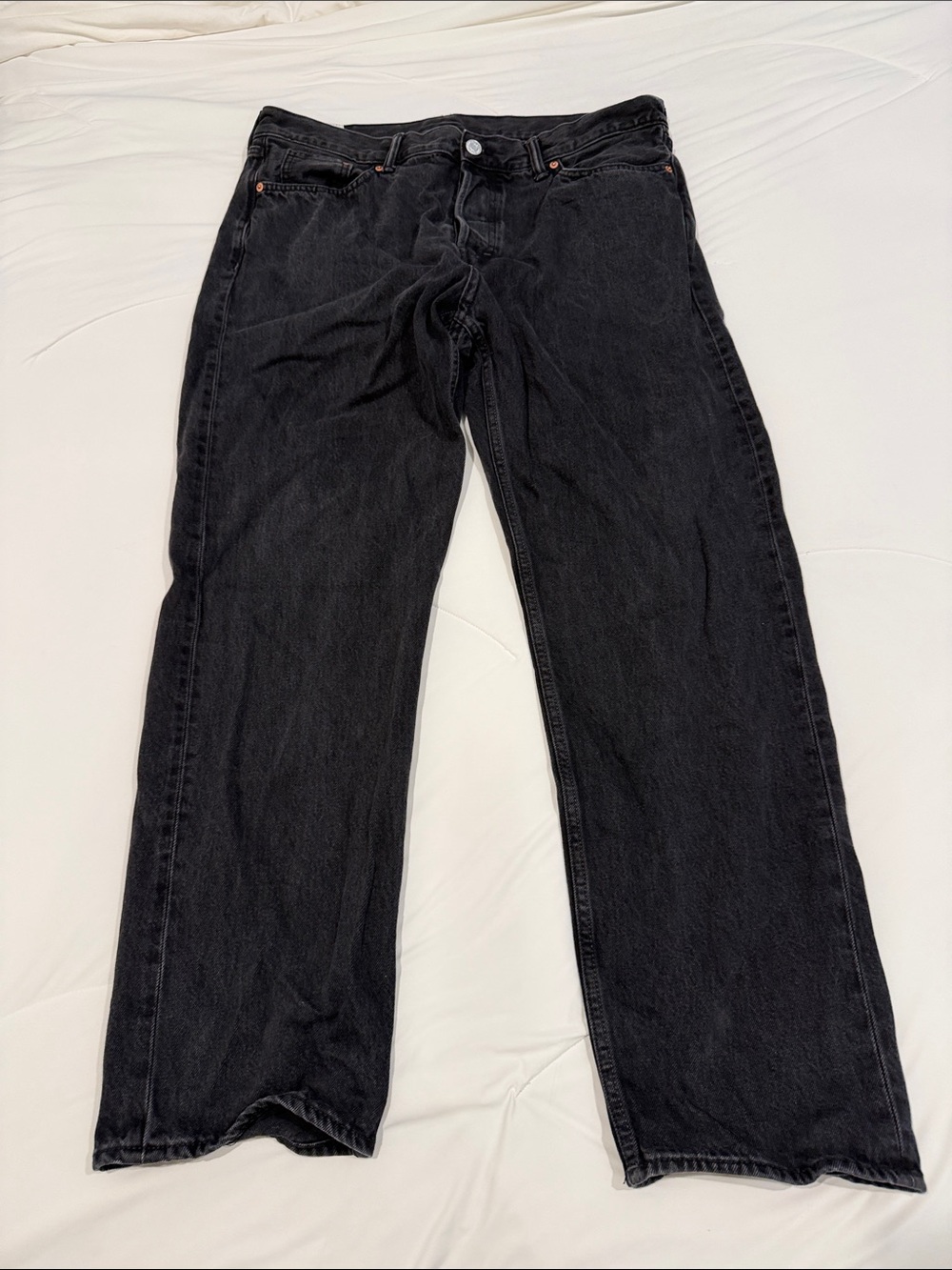H&M Men's Relaxed Straight Jeans - Black